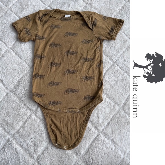 Kate Quinn | Vintage Motorcycle Short sleeve Kimono bodysuit | Size 12-18 Month - Picture 1 of 9